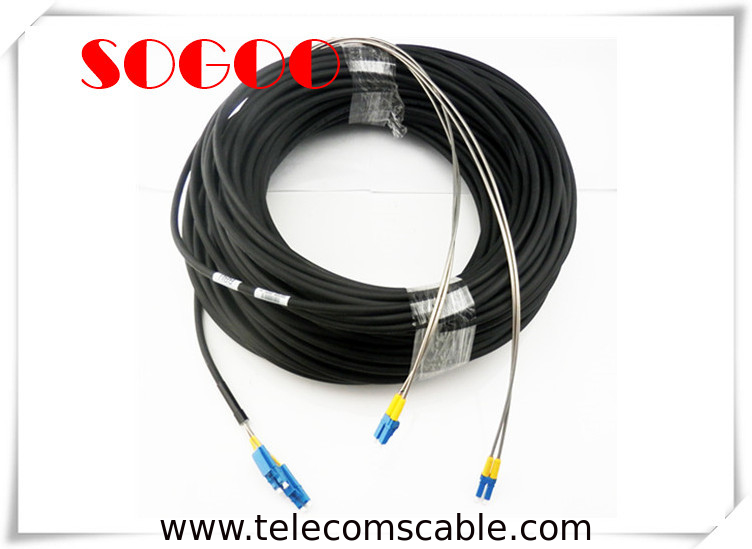 75M CPRI Fiber Cable 2 Cores DLC SM / MM With Both End Socket Protection